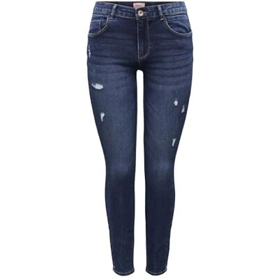 ONLY Onldaisy Reg Push Up Sk ANK Dest DNM Box jeans, Mörkblå denim, 29W / 34L ONLY Onldaisy Reg Push Up Sk ANK Dest DNM Box jeans, Mörkblå denim, 29W / 34L