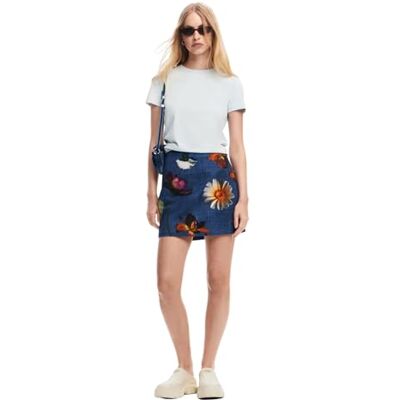 Desigual TS_parana T-shirt för kvinnor, Blå, XL Desigual TS_parana T-shirt för kvinnor, Blå, XL