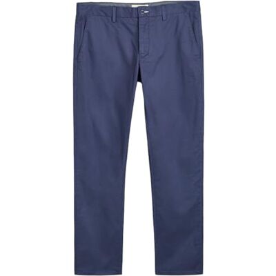 GANT Slim Chinos klassiska byxor för män, Dusty Navy, 31W / 34L GANT Slim Chinos klassiska byxor för män, Dusty Navy, 31W / 34L