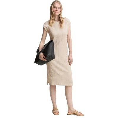 TOM TAILOR damklänning, 38002 – champagnestruktur, 42 TOM TAILOR damklänning, 38002 – champagnestruktur, 42