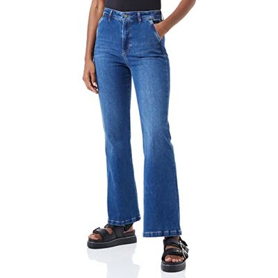 s.Oliver Jeans för kvinnor, beverly utsvängda ben, blå denim, 34/34 s.Oliver Jeans för kvinnor, beverly utsvängda ben, blå denim, 34/34