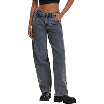 Urban Classics Tb7127-dam Mid Waist 90´s jeans smutstvätt 52 dam, Smutsig tvätt, 50 Urban Classics Tb7127-dam Mid Waist 90´s jeans smutstvätt 52 dam, Smutsig tvätt, 50