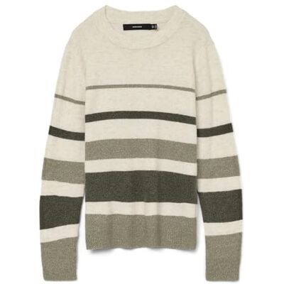 VERO MODA Vmplaza Ls Block tröja Ga Boo, Björk, L VERO MODA Vmplaza Ls Block tröja Ga Boo, Björk, L