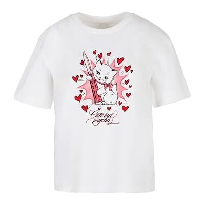 Psycho Kitty Tee, Vit, XXL plus size Psycho Kitty Tee, Vit, XXL plus size