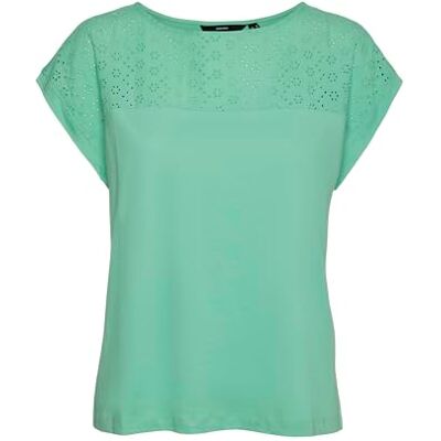 VERO MODA dam Vmkaya Ss O-Neck JRS Ga Top, katydid, XS VERO MODA dam Vmkaya Ss O-Neck JRS Ga Top, katydid, XS