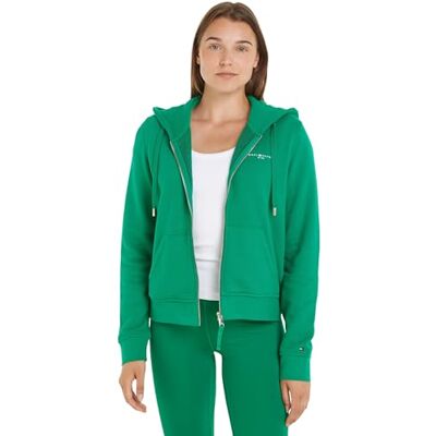 Tommy Hilfiger dam 1985 REG MINI CORP ZIP HOODIE Olympic Green L, Olympisk grön, L Tommy Hilfiger dam 1985 REG MINI CORP ZIP HOODIE Olympic Green L, Olympisk grön, L