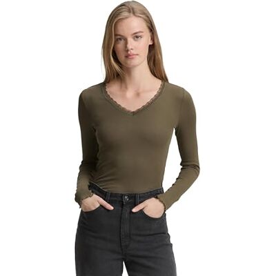 TOM TAILOR Denim dam långärmad T-shirt, 10669 – Grape Leaf Green, XXL TOM TAILOR Denim dam långärmad T-shirt, 10669 – Grape Leaf Green, XXL