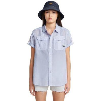 G-STAR Dam Button Through s Wmn Shirt, Flerfärgad (Deep Wave Micro Stripe D26132-d925-h065), XL G-STAR Dam Button Through s Wmn Shirt, Flerfärgad (Deep Wave Micro Stripe D26132-d925-h065), XL