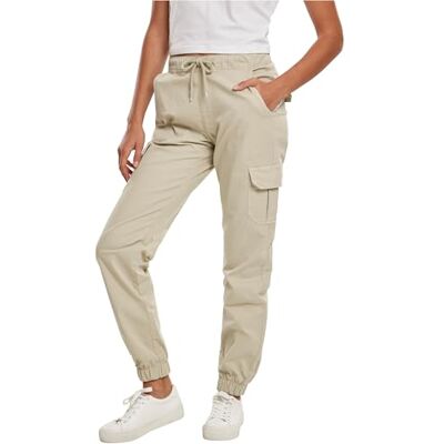 Urban Classics dam Byxor Dam hög midja cargo-joggingbyxor, betong, 3XL stor Urban Classics dam Byxor Dam hög midja cargo-joggingbyxor, betong, 3XL stor