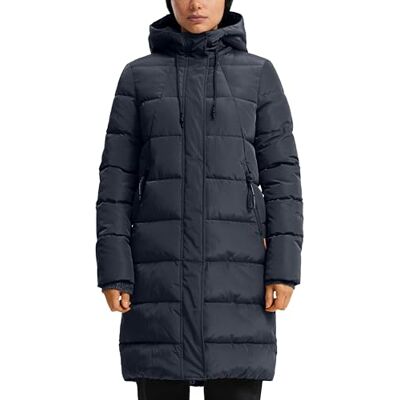 QS vadderad quiltad kappa, Djupblå, M QS vadderad quiltad kappa, Djupblå, M