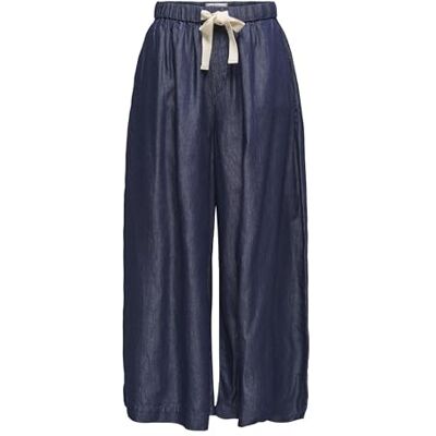 ONLY Onlbea Hw Wide Palazzo Ankle DNM Bj, Mörkblå denim, XL ONLY Onlbea Hw Wide Palazzo Ankle DNM Bj, Mörkblå denim, XL