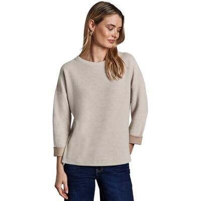 Street One Tröja med melange-look, Sheer Beige Mel., 38 Street One Tröja med melange-look, Sheer Beige Mel., 38