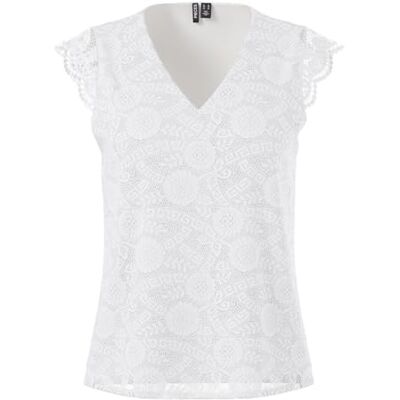 PIECES dam Pcolline Sl Lace V-hals topp Noos, Molndansare, XS PIECES dam Pcolline Sl Lace V-hals topp Noos, Molndansare, XS
