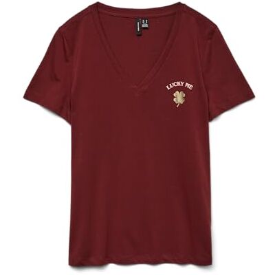 VERO MODA Vmeda Vanessa Ss Top Box JRS Ga, syrah, L VERO MODA Vmeda Vanessa Ss Top Box JRS Ga, syrah, L