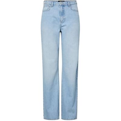 PIECES Pckate Hw raka jeans Lb Noos Bc, Ljusblå denim, 29W / 32L PIECES Pckate Hw raka jeans Lb Noos Bc, Ljusblå denim, 29W / 32L