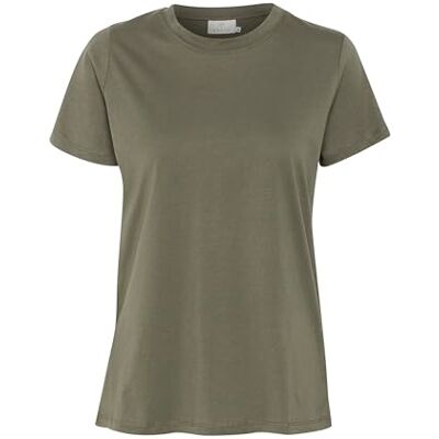 KAFFE T-shirt KAmarin dam t-shirt kortärmad topp casual basic enfärgad rund hals, Druva blad, XL KAFFE T-shirt KAmarin dam t-shirt kortärmad topp casual basic enfärgad rund hals, Druva blad, XL
