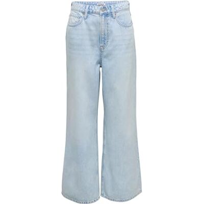 ONLY Onlsilky Soft Hw Wide DNM Pim120 Noos, Ljusblå denim, M / 30L ONLY Onlsilky Soft Hw Wide DNM Pim120 Noos, Ljusblå denim, M / 30L