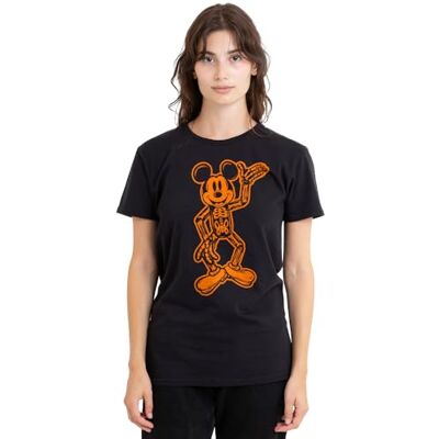 Mickey Mouse mandarin creative ltd Musse Pigg skelett dam t-shirt, svart, medium, Svart, M Mickey Mouse mandarin creative ltd Musse Pigg skelett dam t-shirt, svart, medium, Svart, M