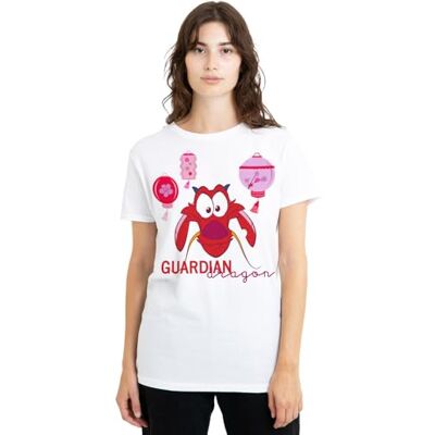 MULAN Mushu skyddsdrake dam t-shirt, vit, XX-Large, Vitt, XXL MULAN Mushu skyddsdrake dam t-shirt, vit, XX-Large, Vitt, XXL