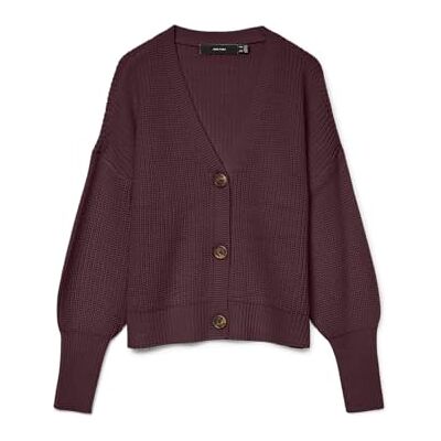 VERO MODA dam Vmlea Ls V-hals manschett cardigan Noos kofta, Vinprovning, S VERO MODA dam Vmlea Ls V-hals manschett cardigan Noos kofta, Vinprovning, S