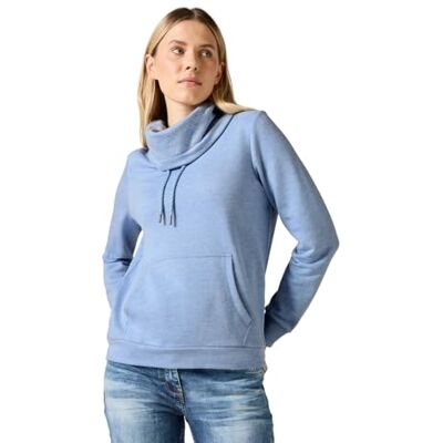 Cecil Damtröja med sjalkrage, Whisper Blue Melange, M Cecil Damtröja med sjalkrage, Whisper Blue Melange, M