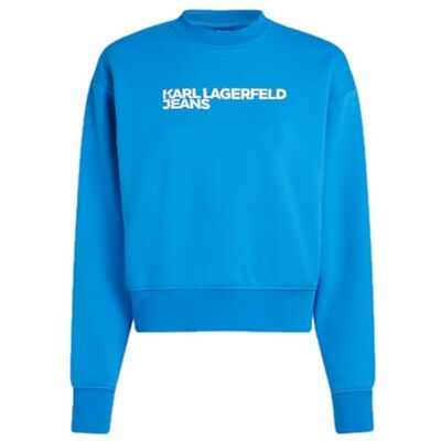 KARL LAGERFELD JEANS , Dam, Essential Logo Sweat, Regular Fit, Blå, XS KARL LAGERFELD JEANS , Dam, Essential Logo Sweat, Regular Fit, Blå, XS