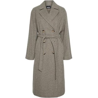 PIECES Pcmarbel Long Coat Noos, Morel, XXL PIECES Pcmarbel Long Coat Noos, Morel, XXL