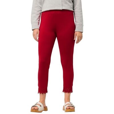 Ulla Popken dam leggings, röd, 32W x 32L Ulla Popken dam leggings, röd, 32W x 32L
