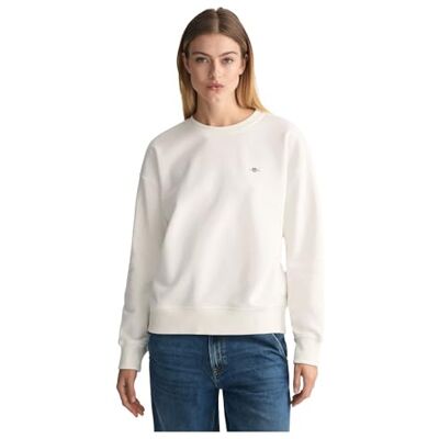 GANT Shield C-Neck Sweat, Äggskal, L GANT Shield C-Neck Sweat, Äggskal, L
