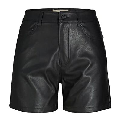 JJXX JACK & JONES Dam JXKENYA Faux läder shorts, svart/detalj: matta, S JJXX JACK & JONES Dam JXKENYA Faux läder shorts, svart/detalj: matta, S