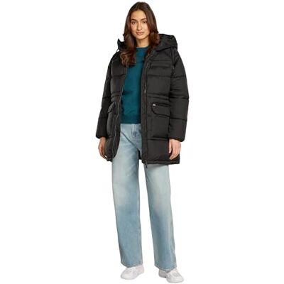 Tommy Jeans dam TJW MIDI ASPEN PUFFER DW0DW18842 pufferjacka, svart (svart), XS, svart (svart), XS Tommy Jeans dam TJW MIDI ASPEN PUFFER DW0DW18842 pufferjacka, svart (svart), XS, svart (svart), XS