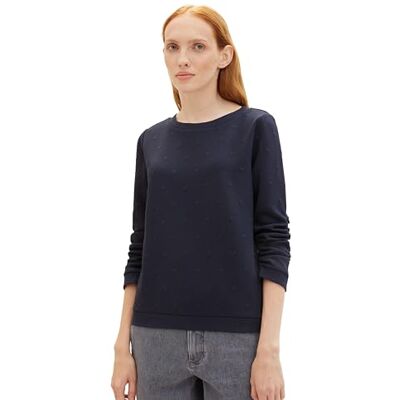 TOM TAILOR Denim Sweatshirt för kvinnor, 10668 – himmelskaptensblå, M TOM TAILOR Denim Sweatshirt för kvinnor, 10668 – himmelskaptensblå, M
