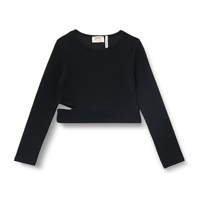 Koton Girls's Långärmad skärning ut detalj crew neck ribbad blus, Svart (999), 9-10 år Koton Girls's Långärmad skärning ut detalj crew neck ribbad blus, Svart (999), 9-10 år