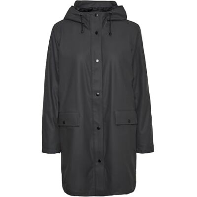 VERO MODA dam Jacka Vmasta 3/4 Teddy Coated Jacket Noos, Asfalt, XS VERO MODA dam Jacka Vmasta 3/4 Teddy Coated Jacket Noos, Asfalt, XS