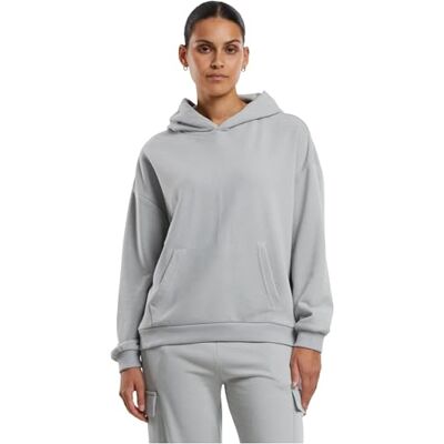 Urban Classics Damhuvtröja Ladies Light Terry oversized huvtröja, avslappnad huvtröja för kvinnor, överdimensionerad passform, Lightasfal, M Urban Classics Damhuvtröja Ladies Light Terry oversized huvtröja, avslappnad huvtröja för kvinnor, överdimensionerad passform, Lightasfal, M