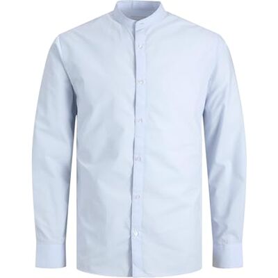 JACK & JONES Damskjorta Ls Plain Mao-skjorta, Kashmirblå, XL JACK & JONES Damskjorta Ls Plain Mao-skjorta, Kashmirblå, XL