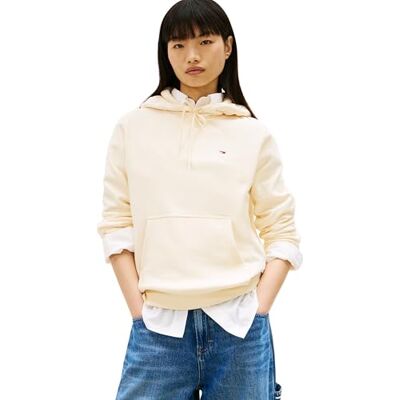Tommy Jeans dam Tjw Reg S flagga huvtröja Dw0Dw19958 pullover huvtröja, beige (nästan gul), M Tommy Jeans dam Tjw Reg S flagga huvtröja Dw0Dw19958 pullover huvtröja, beige (nästan gul), M