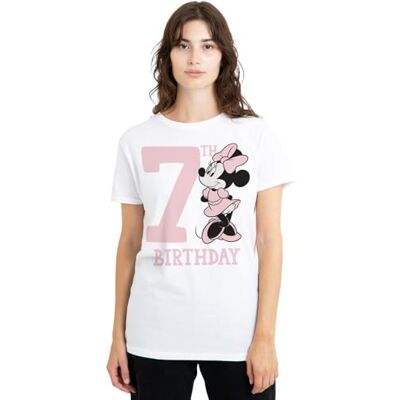 Minnie Mimmi Pigg 7:e födelsedagen skjorta dam t-shirt, vit, X-Large, Vitt, XL Minnie Mimmi Pigg 7:e födelsedagen skjorta dam t-shirt, vit, X-Large, Vitt, XL