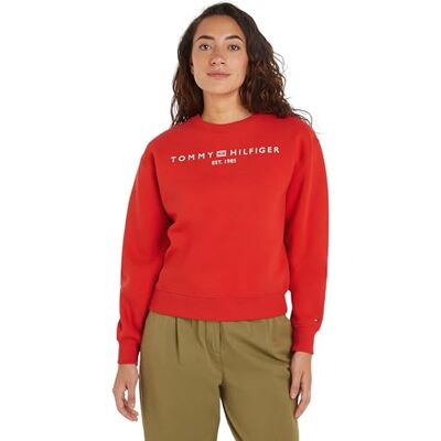 Tommy Hilfiger Dam MDRN REG CORP LOGO C-NK SWTSHRT Vild röd XXL, Våldsam röd, XXL Tommy Hilfiger Dam MDRN REG CORP LOGO C-NK SWTSHRT Vild röd XXL, Våldsam röd, XXL