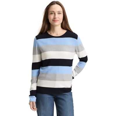 TOM TAILOR damtröja, 39424 – Fjord Blue Grey Stripe, 3XL TOM TAILOR damtröja, 39424 – Fjord Blue Grey Stripe, 3XL