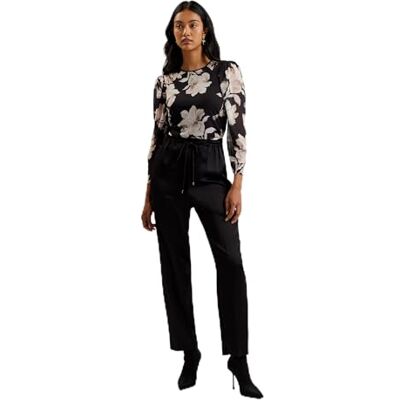 Ted Baker Dam Wmt-natori-satin smal avsmalnande joggingklänning byxor, Svart, 38 SE Ted Baker Dam Wmt-natori-satin smal avsmalnande joggingklänning byxor, Svart, 38 SE