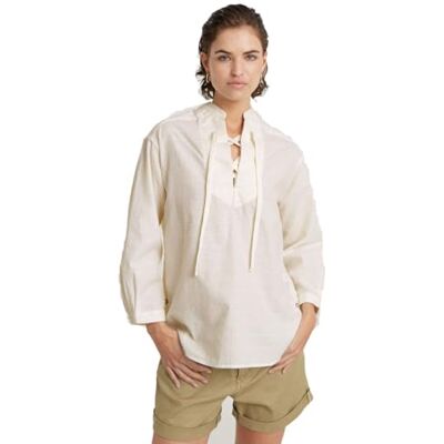 G-STAR RAW Scooped Hem top wmn, Grå (Lt Chalk D24589-d591-1284), M G-STAR RAW Scooped Hem top wmn, Grå (Lt Chalk D24589-d591-1284), M