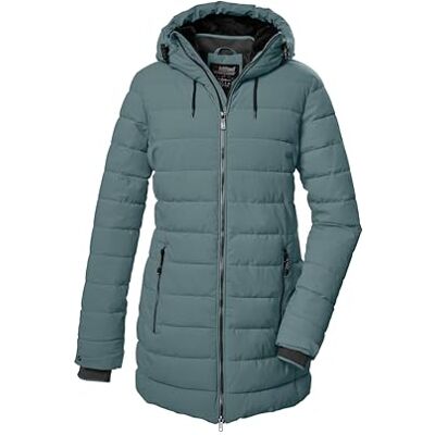 Killtec dam quiltad parka/parkas med huva KOW 55 WMN QLTD PRK, blågrå, 42, 41809-000 Killtec dam quiltad parka/parkas med huva KOW 55 WMN QLTD PRK, blågrå, 42, 41809-000