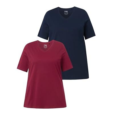 Ulla Popken dam-t-shirt, Mörk körsbärsröd, 42-44 Ulla Popken dam-t-shirt, Mörk körsbärsröd, 42-44