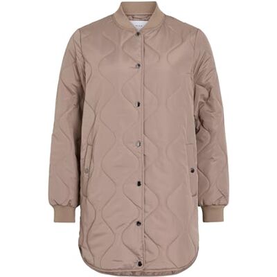 Vila Vitate L/S quiltad jacka – Noos, taupe grå, 40 Vila Vitate L/S quiltad jacka – Noos, taupe grå, 40