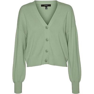 VERO MODA VMNANCY LS V-hals kort cardigan GA Boo kofta, reseda, XS, Reseda, XS VERO MODA VMNANCY LS V-hals kort cardigan GA Boo kofta, reseda, XS, Reseda, XS