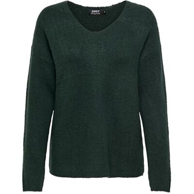 ONLY Onlcamilla V-ringad L/S KNT Noos tröja, scarab melange, L ONLY Onlcamilla V-ringad L/S KNT Noos tröja, scarab melange, L
