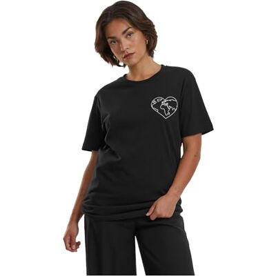 Damer damer World Love Tee T-shirt, svart, L Damer damer World Love Tee T-shirt, svart, L