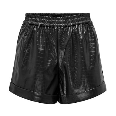 ONLY Bestseller A/S ONLDITTE Croco Faux Leathe CC OTW shorts, svart, S, Schwarz, S ONLY Bestseller A/S ONLDITTE Croco Faux Leathe CC OTW shorts, svart, S, Schwarz, S
