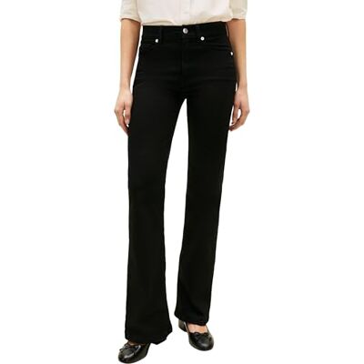 Tommy Hilfiger kvinnors DNM Black Flare Rw WW0WW49664, svart, 30W/32L Tommy Hilfiger kvinnors DNM Black Flare Rw WW0WW49664, svart, 30W/32L